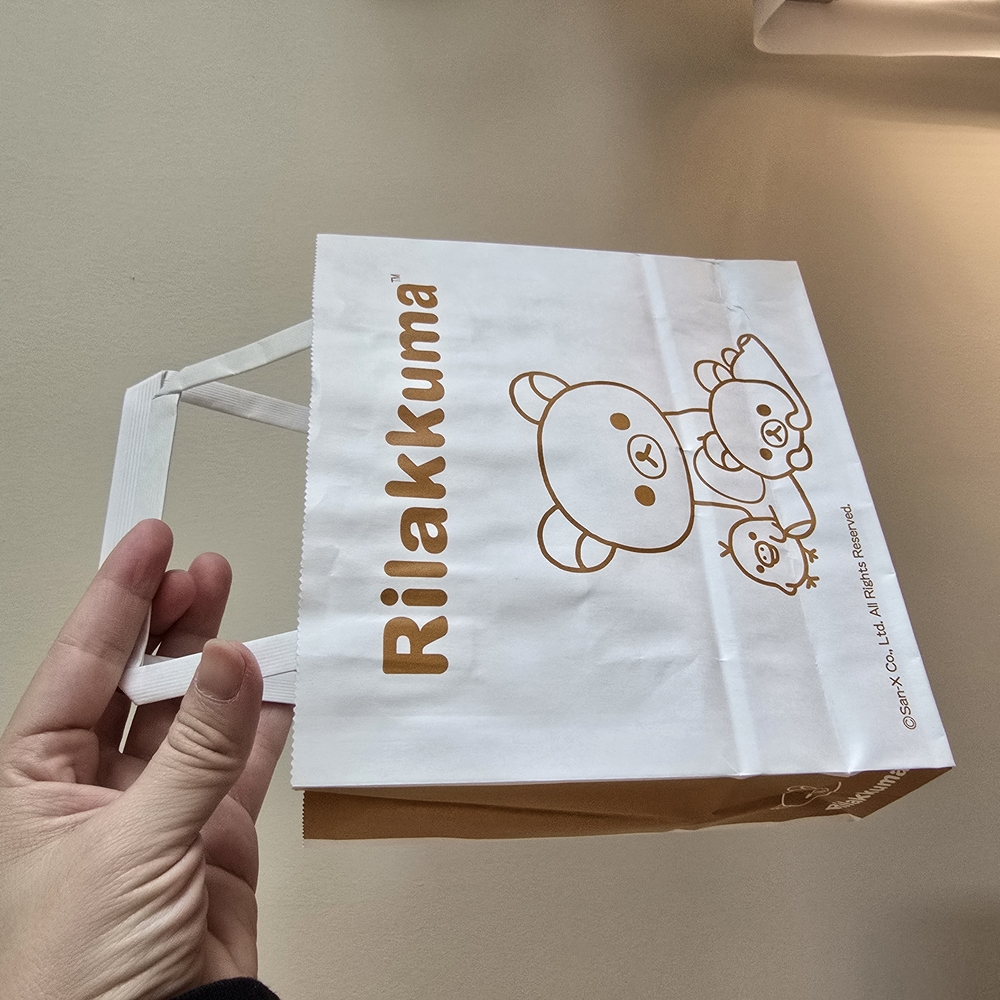 Rilakkuma White and Brown Paper Bag